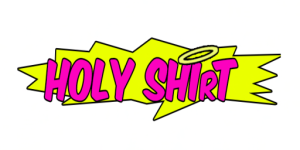 Holy shirt full logo, white background